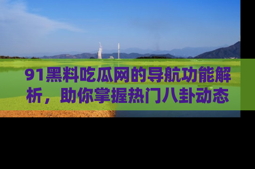91黑料吃瓜网的导航功能解析,助你掌握热门八卦动态