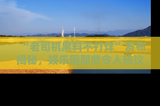 “老司机黑料不打烊”发布揭秘,娱乐圈那些令人热议的黑暗秘密!