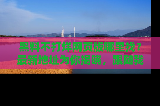 黑料不打烊网页版哪里找？最新地址为你揭晓，跟随我们一起了解更多八卦吧！
