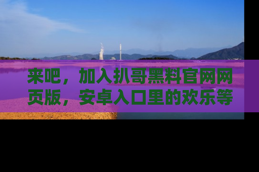 来吧，加入扒哥黑料官网网页版，安卓入口里的欢乐等着你！