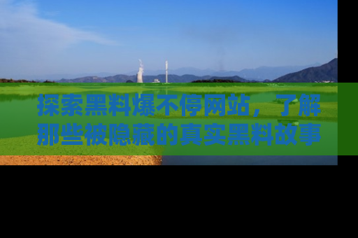 探索黑料爆不停网站,了解那些被隐藏的真实黑料故事