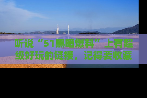 听说“51黑暗爆料”上有超级好玩的链接,记得要收藏哦!