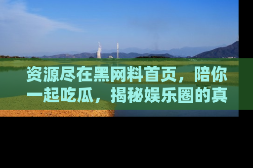 资源尽在黑网料首页,陪你一起吃瓜,揭秘娱乐圈的真实内幕